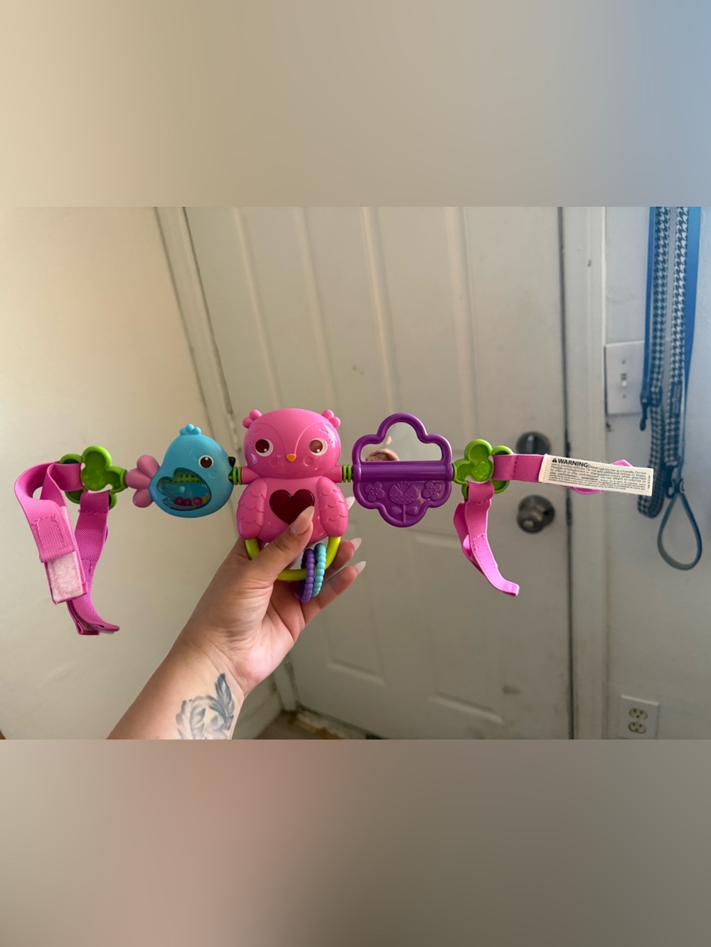 Bright starts owl car seat toy